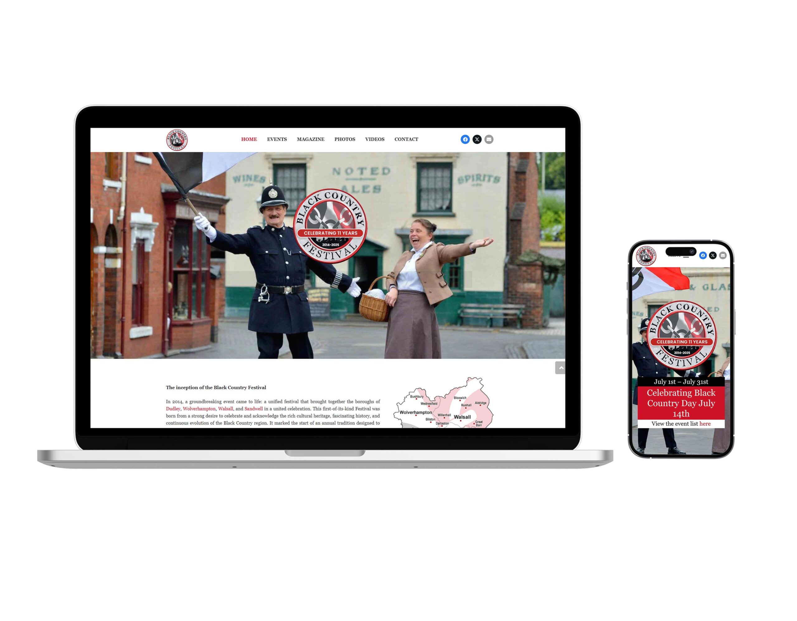 Black Country Festival Website Rebuild from Creative Digital