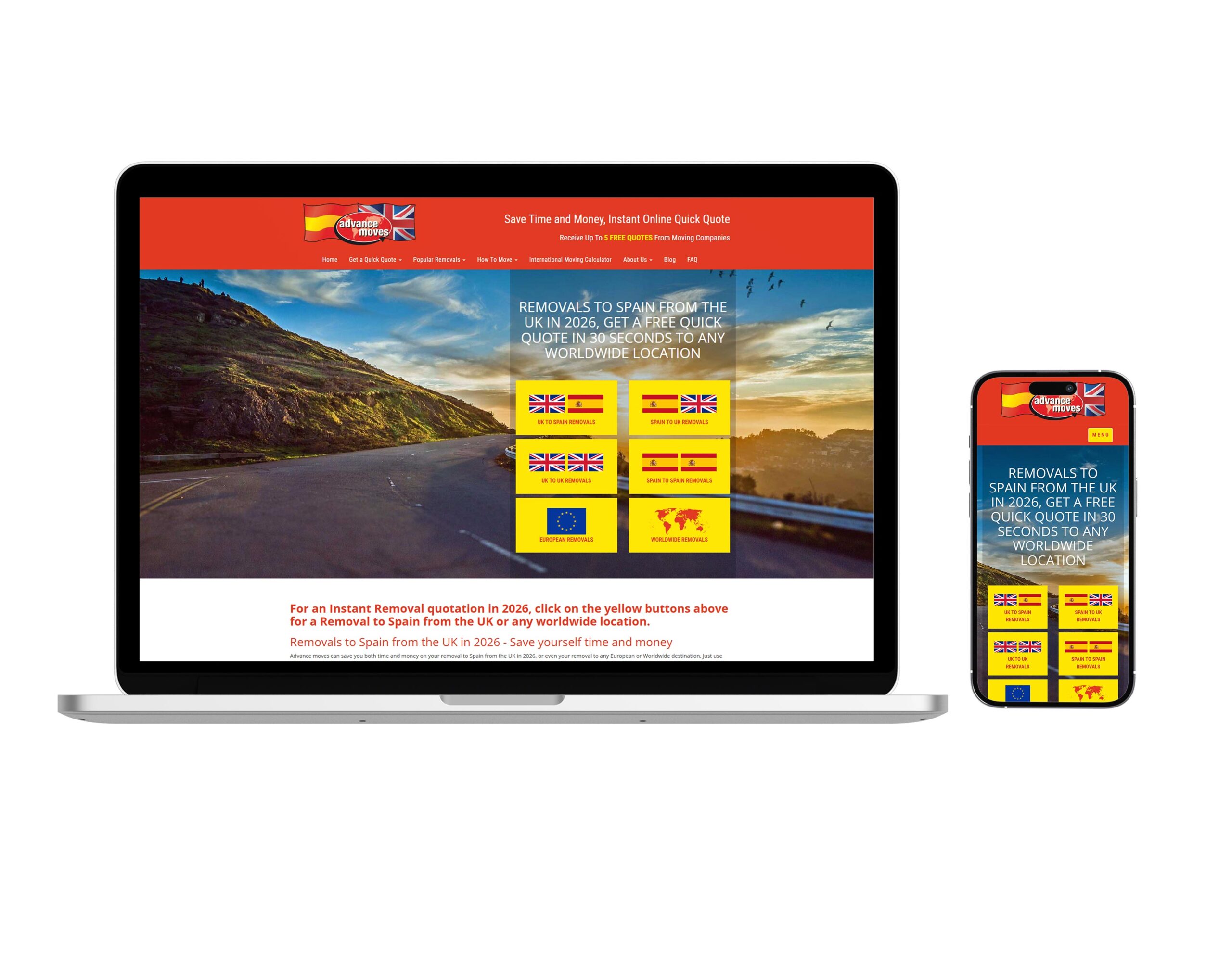 Advance Moves Website Rebuild to WordPress