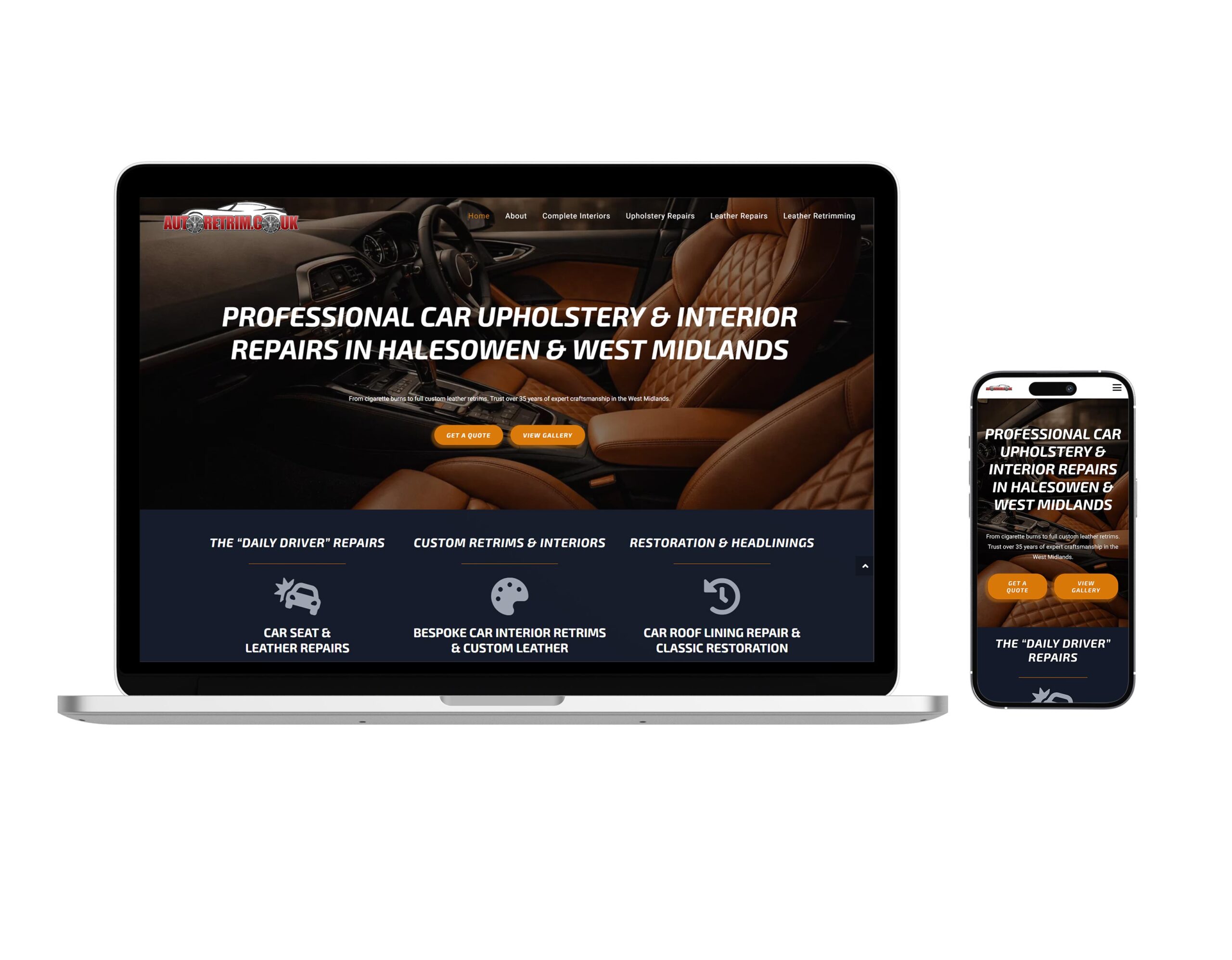 Autoretrim: Premium Automotive Interior Website Design