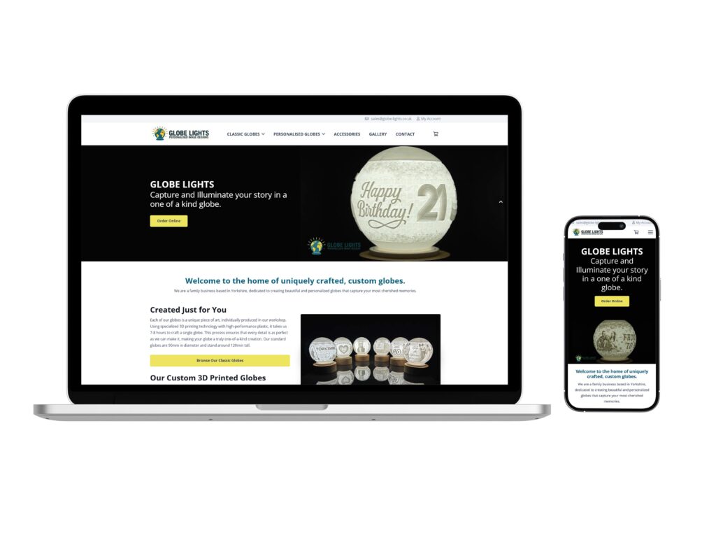 Globe Lights: Custom 3D-Printed E-Commerce & Personalization