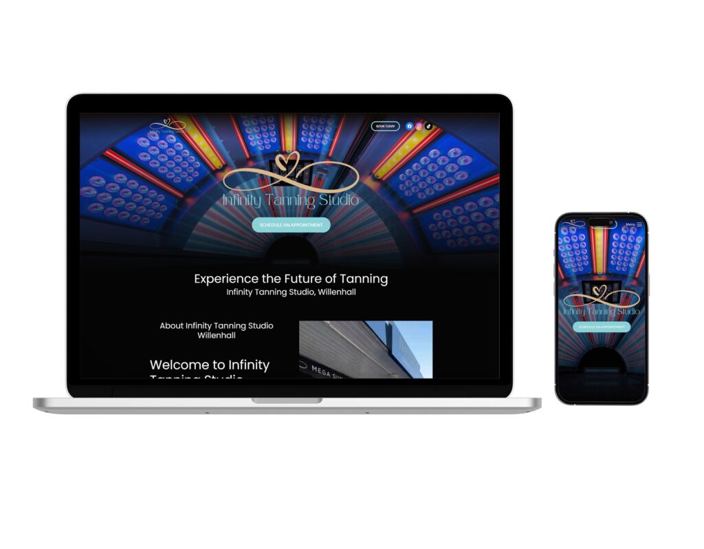 Infinity Tanning Studio: Local Brand Launch & Web Design